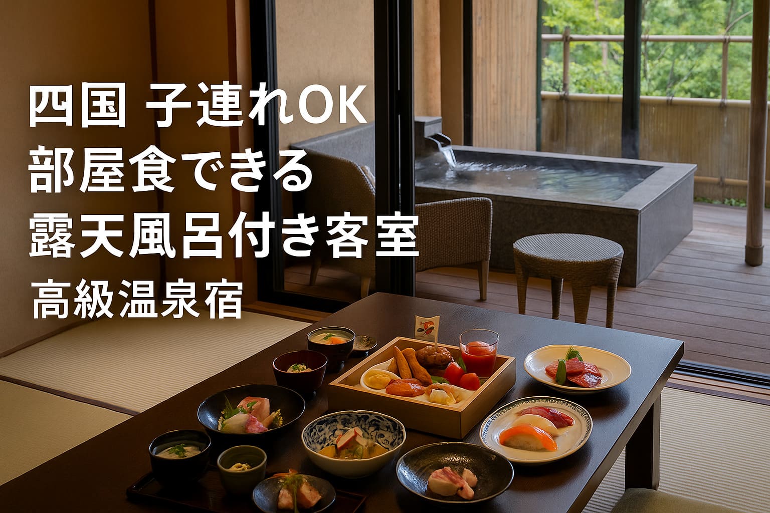 四国子連れ部屋食露天風呂付き客室